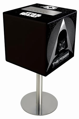 LEXIBOOK BTC100SW Tragbarer Lautsprecher, 60 W, tragbar, 60 W, kabellos und kabellos, 10 m, Schwarz, Würfel aus Metall