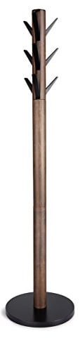 Umbra Flapper Kleiderständer, Kleiderbügel, Schirmhalter und Hut-Organizer, ideal für den Eingangsbereich, Holz, Schwarz/Nussbaum