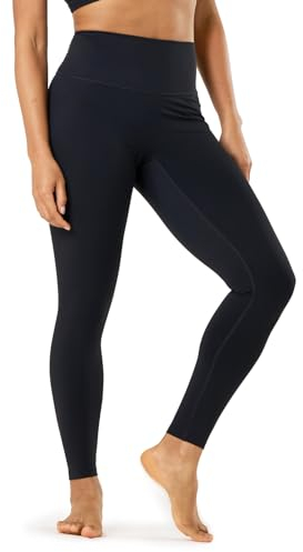 LAPASA Damen Sport Leggings Lange Yogahose hoher Bund Yoga Pants Push Up High Waist L01A Schwarz S
