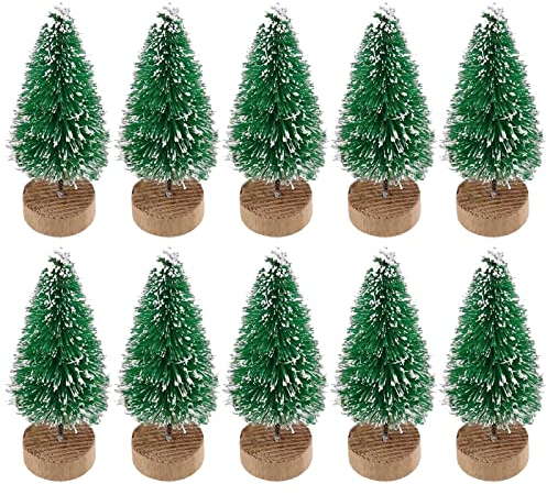 10pcs Mini Weihnachtsbaum 4,5 cm,Mini Tannenbaum für Tisch,Mini Christmas Tree Miniatur,Mini Weihnachts Baum Künstlicher Geschmückter Weihnachts Baum klein,Christbaum,Weihnachtsdeko