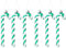 Festive Fix 6-Pack Unique Green Glitter Candy Cane Christmas Decorations – Premium Plastic Candy Ornaments with Hanging Thread, Sparkling Holiday Decor for Parties & Festive Home Display