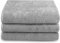 Tuva Home 3X Handtuch Set Baumwollhandtuch 100x200cm Wellness Spa Saunatuch Badetuch Professionelles Frotteehandtuch 100% Baumwolle Massageliegenhandtuch Sonnenliegen Handtuch Strandhandtuch (Grau)