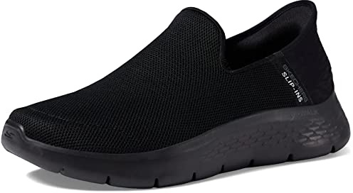 Skechers Homme GO Walk Flex NO Hands Baskets, Black Textile, 45 EU Large