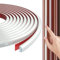 6m/236inch Blanc Joint Porte Fenêtre Isolant Froid et Phonique,Bande D'étanchéité Autocollante pour Portes et Fenêtres en Caoutchouc Silicone avec Plusieurs Trous,Bande Calfeutrage PVC Porte