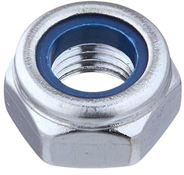 Sicherungsmuttern M6 Stahl Verzinkt - DIN 985- Stopmuttern - Selbstsichernde Muttern - Metrisch Sechskantmutter - Niedrige Form mit Klemmteil (Gewinde: M6; Menge: 50 St.)