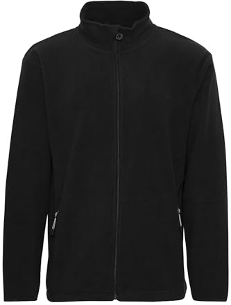 NORTH BEND NBCocas Fleecejacke atmungsaktiv sportliche und wärmende Jacke mit Stehkragen, Größe:M, Farbe:Black (1001)