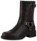 VAN HILL Damen Biker Boots Blockabsatz Nieten Trendy Schuhe 214138 Dunkelbraun 36