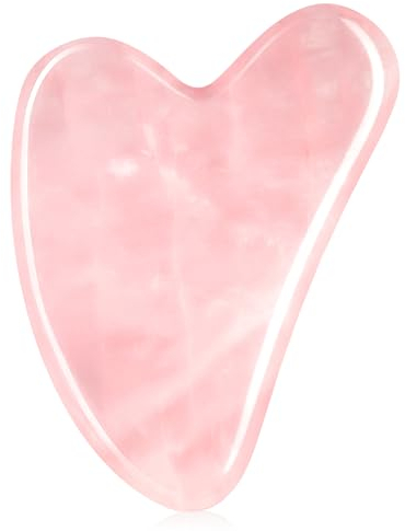 URAQT Gua Sha, Guasha Stein Gesichts, Herzform Guasha Board aus Jade Stein, Gesichtsmassage für Gesicht, Augen, Hals zur Hautpflege, Schönheit und Gewebe von Verspannungen und Schmerzen