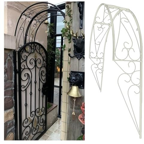 Rankgitter Metall garten spalier, rankhilfe rosen, An der Wand montiertes Gartengitter aus Metall für Kletterpflanzen im Freien, Gartendeko Rosengitter rankgitter, für Gärten, Balkone, Fenster, Türen(