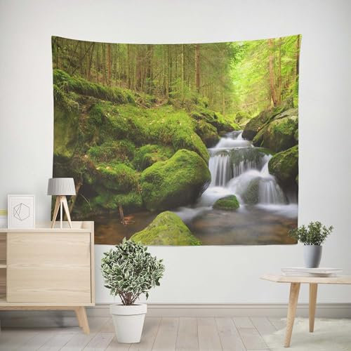 EHOMERY Wandbehang Vertikal Wandtuch Trippy Yoga 3D Wandteppich Möve Wandschmuck Wohnzimmer Schlafzimmer Wandbehang Dekoration 260x240cm