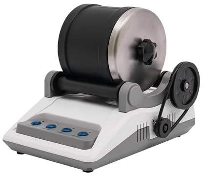 TAPMING Rock Tumbler Machine à polir la pierre Kit de polissage DIY avec pierres rugueuses pour adultes enfants 15,7 x 20,8 x 17 cm