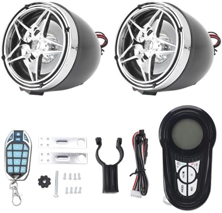 aqxreight Motorcycle Speaker Amplifier Alarm Sound System MP3 Player for Motorbike Riders