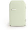 CREATE / RETRO FRIDGE 83.5 OFF WHITE/Kühlschrank in Pastellgrün, Griff Cremeweiß / 98W, niedriger Verbrauch, 2 Ablagen, Temperaturregler, Flaschenhalter, 56x54x84cm