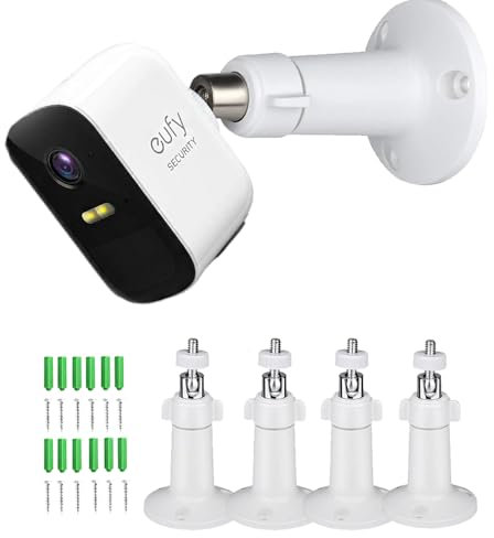 Eufy Kamera Halterung,Wandhalterung für EufyCam 2 Pro/2c Pro/2/2C/E,SoloCam S40,Ring Stick Up Cam,Arlo Pro 4,Arlo Ultra,360 Grad einstellbare Sicherheitshalterung für innen und außen