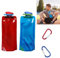 Bottiglie Pieghevoli, Bottiglia di Acqua Pieghevole, Bottiglia D'acqua Pieghevole, Riutilizzabile Borraccia Flessibile, Bottiglie di Acqua Pieghevole, Con Moschettone per Viaggi, Escursionismo, 2PCS