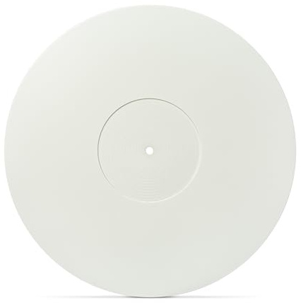 Dynavox APM-1 Acryl Plattentellerauflage, 3 mm Starke Plattenspieler-Matte aus Acryl, antistatisch und vibrationshemmend, 30 cm Durchmesser, universal passend, Weiss