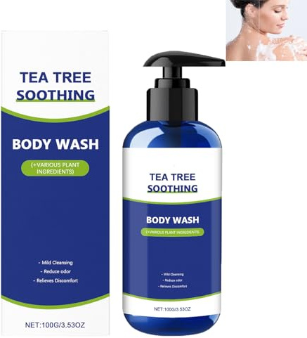 Tea Tree Body Wash, Gentle Cleansing, Nourishes Skin and Improves Dry and Rough Skin, Reduce Odor, Keep Fresher, Promotes Healthy Skin & Feet, For Men Women (1pcs)