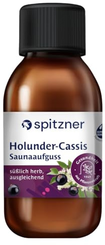 Spitzner Saunaaufguss - Holunder-Cassis 125 ml - süßlich-herber Duft mit Holunderblüte und schwarzer Johannisbeere