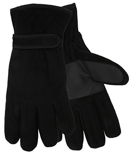 Thinsulate Herren Handschuhe aus dickem Fleece, 40 g, Isolierung und PVC-Handflächengriffe, Größe L/XL