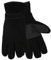 Mens Black Thick Fleece Gloves 40g Thinsulate Insulation And PVC Palm Grips L/XL