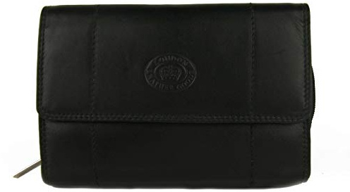 Ladies Soft Leather Flap Over Purse/Wallet by London Leather Goods Handy Zipped Section 6 Colours