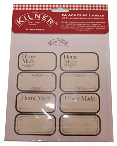 Kilner Etiketten für Marmeladengläser, hausgemacht, Mehrfarbig, 24 Stück