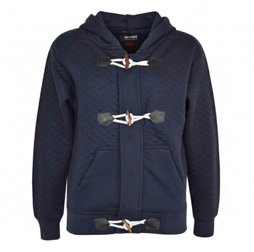 A2Z 4 Kids Girls Boys Duffel Hoodie Quilted Fleece Coat - Duffel Hoodie Quilted Navy 13