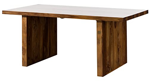 MASSIVMOEBEL24.DE Palisander Massivholz lackiert Esstisch 180x90 Sheesham Holz Möbel massiv walnuss Duke #102