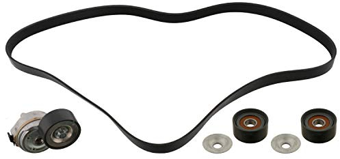 Febi bilstein 45969 Kit de correa auxiliar con tensor de correa y polea tensora, paquete de 1