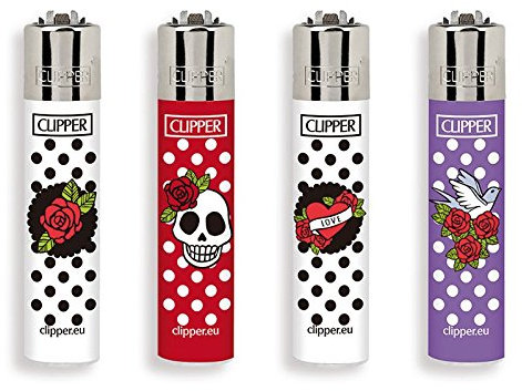 Clipper Feuerzeuge Micro Innocent Skulls Bi Box von 48 Stück