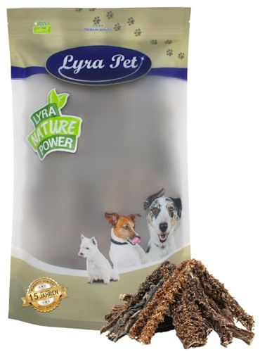 Lyra Pet® 1 kg Lammpansen getrocknet Kausnack für Hunde Leckerli Kauartikel | Naturbelassener Kauartikel vom Lamm – Proteinreiches Leckerli – Für sensible Hunde – Monoprotein & gut verträglich