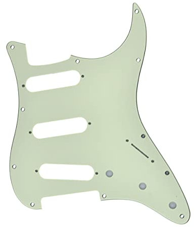 KAISH Schlagbrett für American Fender 62 Stratocaster, 11 Loch, Vintage, 62 Stratocaster, einspulig, Mintgrün, 3-lagig