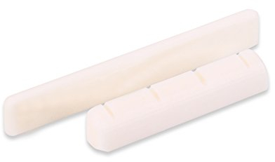 Bnineteenteam Ukulele Sattel Nut,4-saitige Ukulelen-Knochenstegmutter und Sattel, Ersatzteile für 4-saitige Ukulelen Ukulele Ersatzteile Musikinstrumentenzubehör
