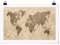 Poster Wall-Art mit Klammern - Papier Weltkarte Beige Braun - Matt 20 x 30cm