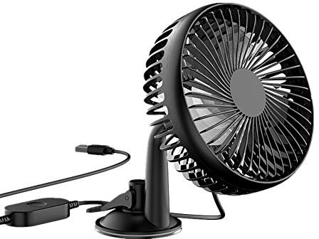 huihuijia Ventilateur De Voiture Voiture Simple TêTe Mini Ventilateur Type À Ventouse Petit Ventilateur USB Universel 12V24V Ventilateur a