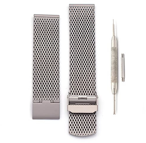 THEAGE Titan-Mesh-Uhrenarmband für Herren und Damen, Mesh-Uhrenarmband (20 mm)