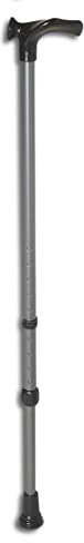 FabaCare Gehstock Handy, Gehstütze mit anatomischem Griff, höhenverstellbar, extra leicht, bis 125 kg, Anthrazit Pulverbeschichtet, Rechts