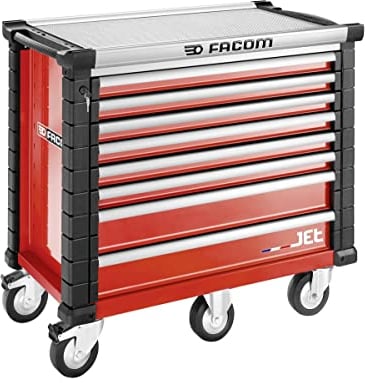 Facom Jet.8M5A – Servierwagen mit 8 Schubladen – 5 Module pro Schublade – Werkstattwagen – Tragkraft bis 290 kg