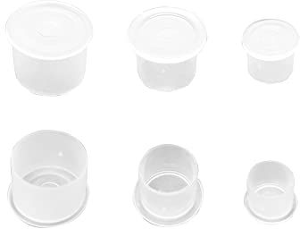300 Stück Tattoo Farbkappen Cups, Einweg Tintenbecher,Kunststoff Farbbehälter, Kleine Small Tinte Pigment Cups
