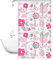 Vetrineinrete® Tenda moderna per doccia vasca da bagno impermeabile pvc 12 ganci decorazione fiori rosa 200x240 cm