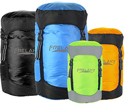 Frelaxy Kompressionssack, 60% mehr Stauraum! 11L/18L/30L/43L/49L Wasserfest & Ultraleichter Aufbewahrungstasche für Schlafsack - Platzsparende Ausrüstung für Camping, Wandern, Reisen