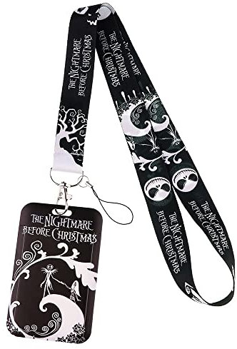 Lanière tour de cou avec porte-cartes, cordons de Noël d'Halloween pour le cou, pour badge d'identité, clés, permis de travail (couleur : H10, taille : 45 cm)