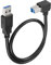 SinLoon USB 3.0 Cable de impresora 90 grados USB 3.0 Tipo A macho a tipo B Enchufe macho Cable de impresora de alta velocidad para disco duro, impresoras, escáner, concentrador USB, monitor (Left)