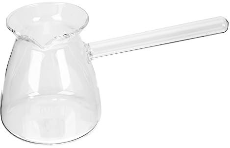 Garneck 1Stk Kaffeemaschine mit Seitengriff türkische kaffeekanne aromatisierter Kaffee Glas Herd sicher Wasserkocher Gläser Topf mit Seitengriff Tee dampfende Kanne Isolierung