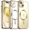 JETech Weiche Klar Hülle für iPhone 15 6,1 Zoll, Kameraschutz Vollständiger, Kompatibel mit MagSafe Kabellosem Laden, Stoßfest Elektroplattiert TPU Handyhülle (Gold)