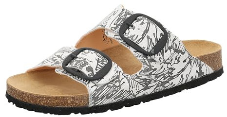 Think! Damen MOE nachhaltige Hausschuh Pantolette, Bianco 1000, 40 EU