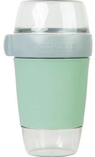 Westmark Lunchpot – praktischer Becher to go, ideal für Essen wie Müsli, Porridge, Suppe und Salat, Mikrowellen- und Tiefkühler-geeignet – 1150 ml, BPA-frei, Grün