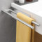 ALOCEO Porta Asciugamani Bagno Adesivo, Porta Salviette in 304 Acciaio Inossidabile con 1 Gancio per Asciugamani, Argento 39CM