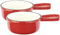 Rosenstein & Söhne Fondue: 2er-Set Käsefondue-Töpfe aus Gusseisen, 16 cm (Fondue Rechaud Gusseisen, Käsefondue induktionsgeeignet, Weihnachten)