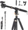 86.6 Inch Multi-Function Aluminum Camera Tripod Monopod with 32 mm Tube Center Column and 360 Degree Ball Head,Horizontal Tripod Overhead Camera Mount for DSLR Camera, Video Camcorder,Adjustable